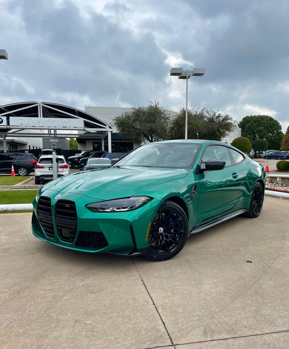 BMWAustin's tweet photo. We currently have a brand new BMW M4 Competition xDrive available for sale. We have a feeling it won’t last long! #bmw #bmwofaustin #austintx #austin #tx #texas #bmwmotorsport #bmwgram #bmwlove #bmwnation https://t.co/FQYvRpY9I8