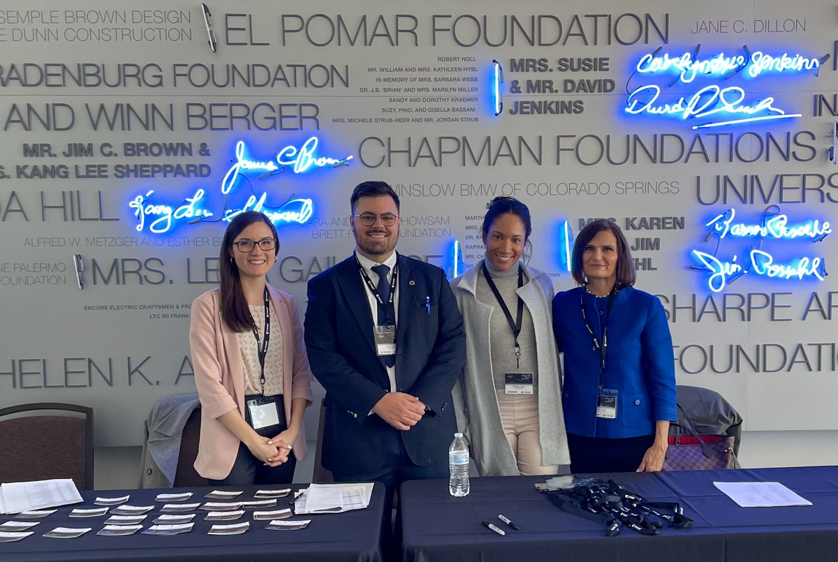 SpaceISAC's tweet photo. Members of our team at the registration table during the public day of the Value of Space Summit. 

📍 @UCCS @entcenterUCCS 

 #ValueofSpaceSummit2022 #VOSS2022 https://t.co/x27PRHCYM8