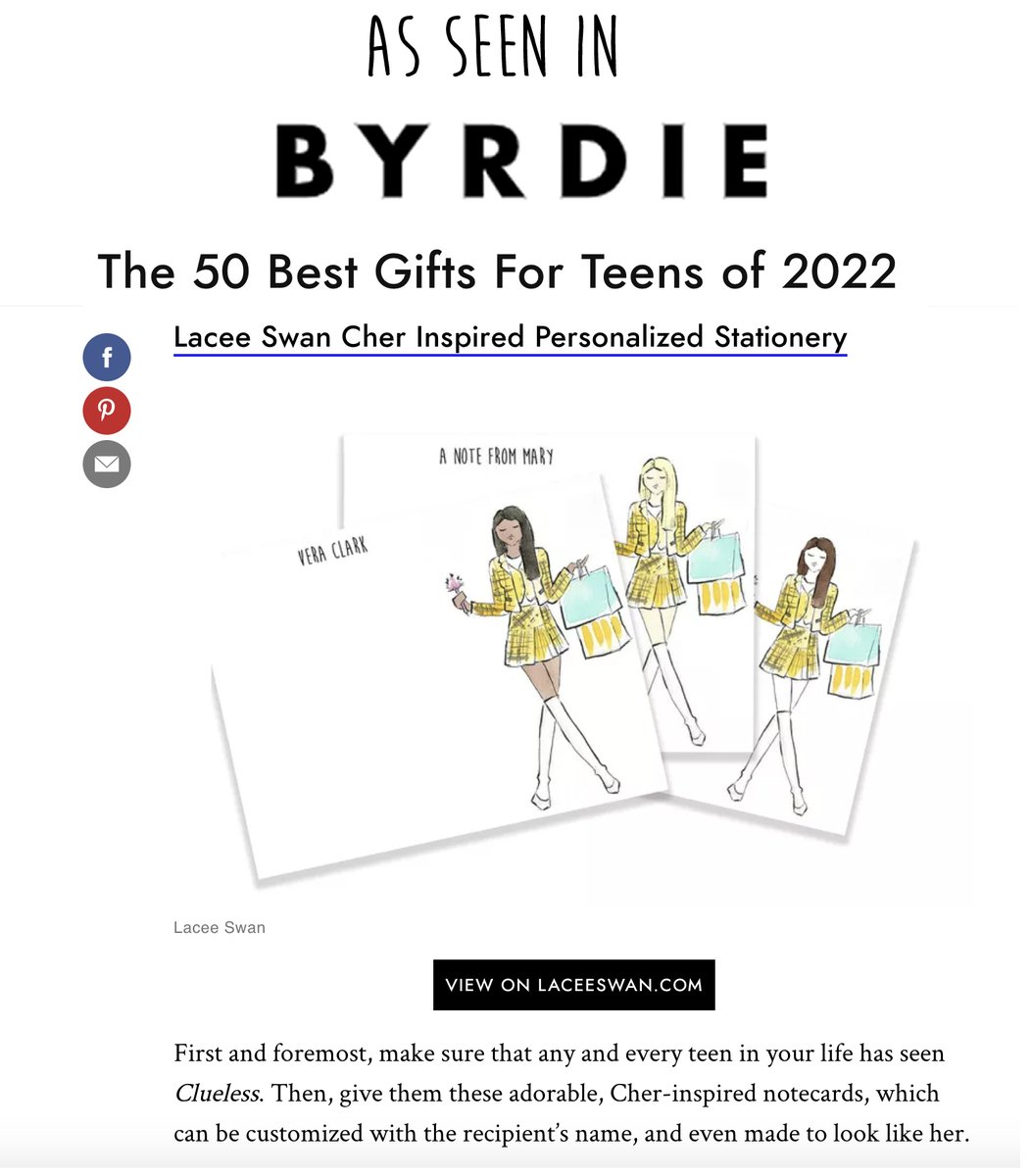 So excited to have my stationery featured in <a href="/byrdiebeauty/">Byrdie</a> !!