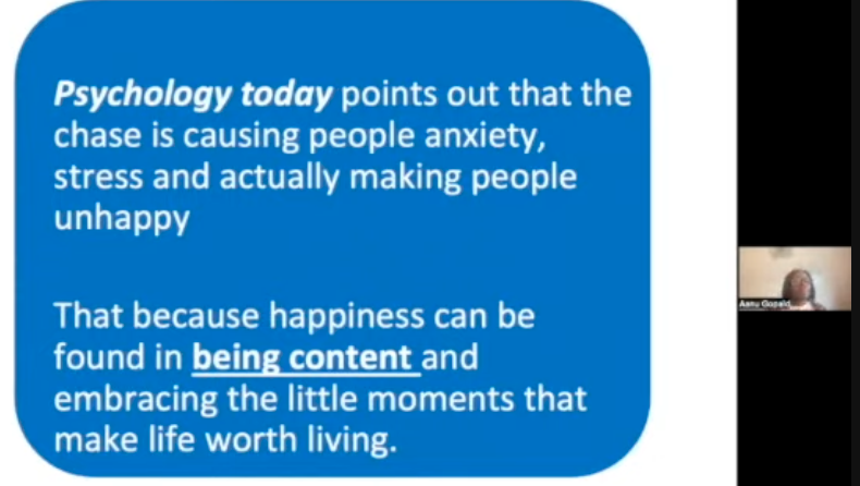 <a href="/AanuGopald/">Aanu</a> Stop Chasing Happiness.  It's inside of you.
#agileOnlineSummit2022