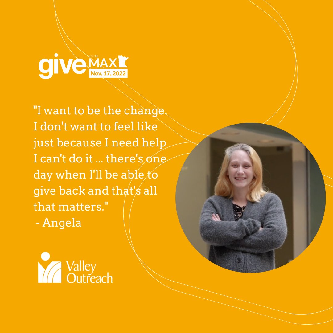 Support Valley outreach during Give to the Max 2022. Your gifts directly benefit people striving to move their lives forward, including Angela and her children. You can donate on our giving page or start your own fundraiser. #GTMD22
givemn.org/donate/Valley-…
