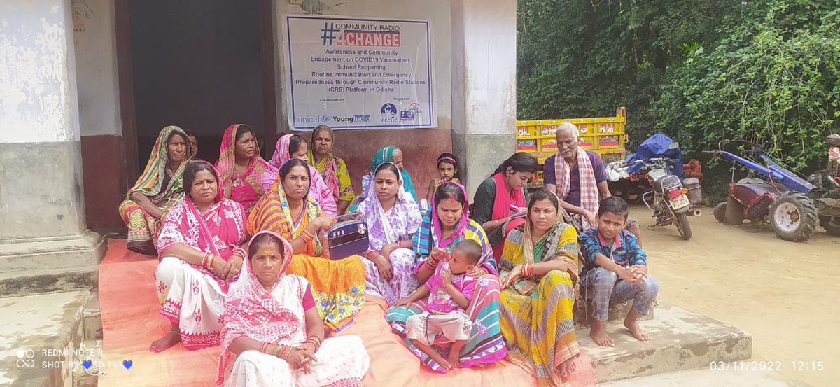 pecuc1's tweet photo. Narrow Cast session  Legal,law, provision  and  punishment of child marriage,  Panchasaranga balarampur, Baliapada on 3rd Nov, 30 people participated. 
#CommunityRadio #CommunityRadio4Change  @youngIndiaIN N.A. Shah Ansari UNICEF India   @CRAIndiaLive @Radhika_Sr1 @MONIKAUNICEF https://t.co/sUhn9CMQdL