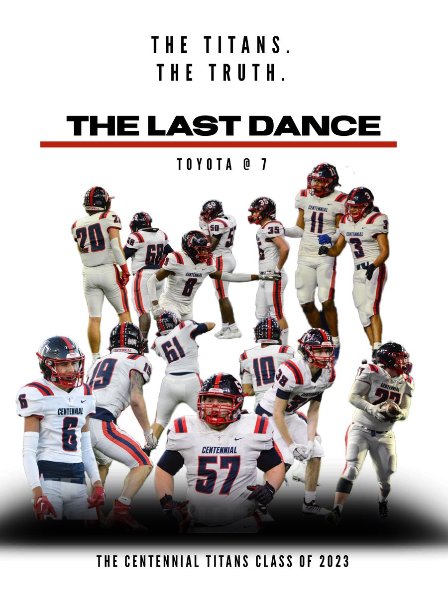 This Is It.
First ever matchup against Lebanon Trail 

Toyota @ 7 ✔️