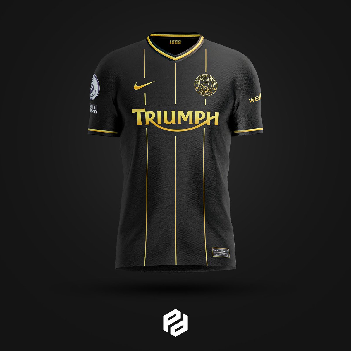 PuggoDesigns's tweet image. Leicester United | Custom Club Concept Kit ⚫️🟡

Black &amp;amp; Gold never fails on a football shirt and this is no exception. 🔥

DM me now to get your very own custom #FM23 kits! 📥

#ConceptKit | #CustomClub | #LCFC