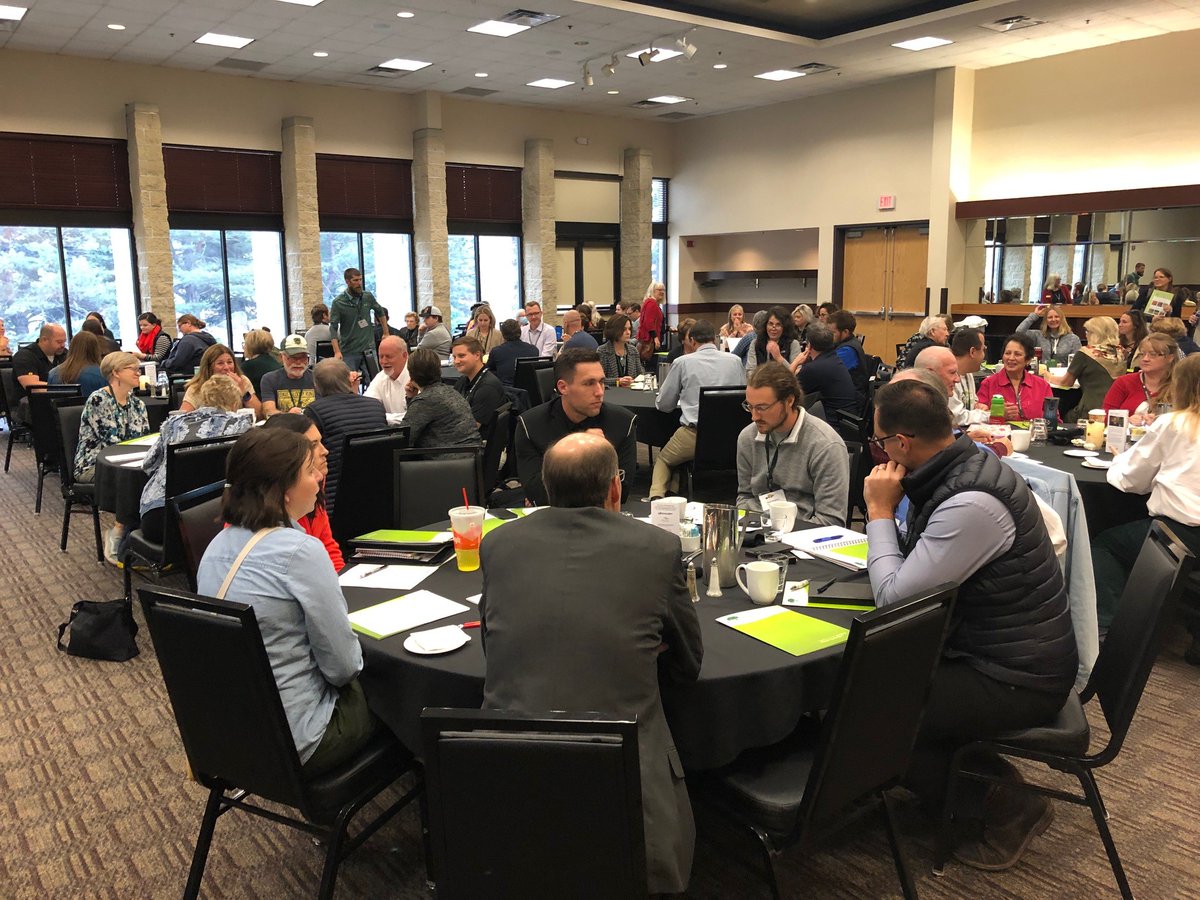 Trees_Forever's tweet photo. The Iowa's Living Roadways Annual Celebration kicked off this morning with great group of panelists discussing this year's theme of "Rural Resilience" and how it relates to city finance, conservation efforts, climate, and transportation. Excited for more insights! #ILRCelebration https://t.co/qdB9UkkiHC