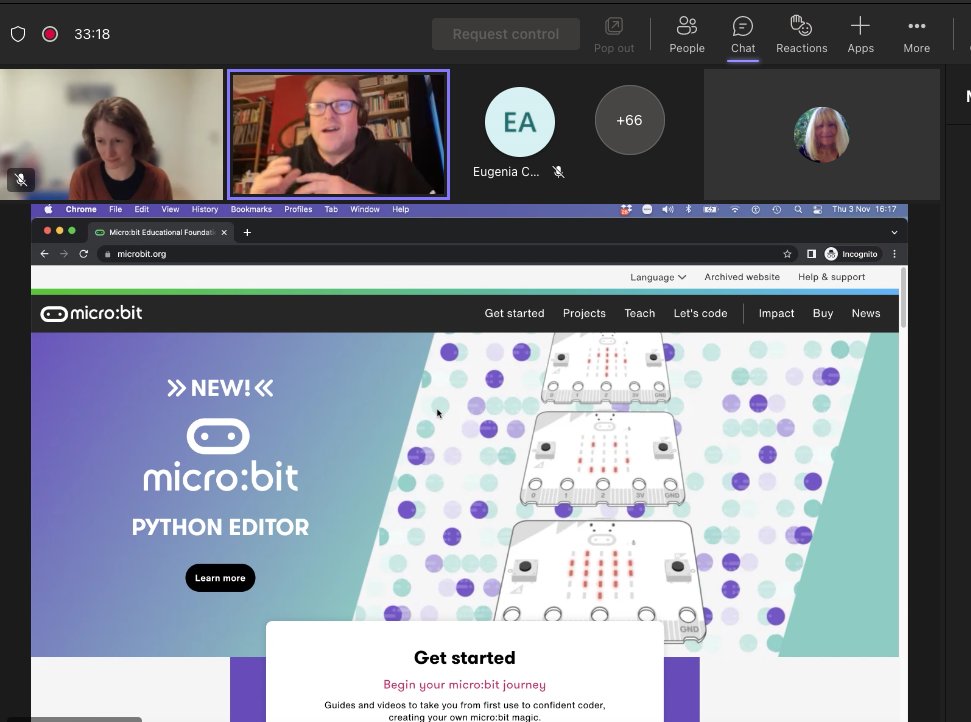 abfromz's tweet image. Life long learning with Micro:bit Educational Foundation
@microbit_edu An introduction to teaching text-based coding with the new micro:bit Python Editor for the participants of the #codeweek #codeweekbootcamp #MOOC @eugenia_eun @tommaso_eun @CodeWeekEU #python #microbit