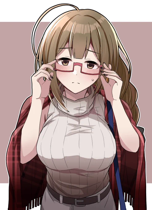 「プロデューサーさんって…眼鏡どうなんだろう…」#桑山千雪 