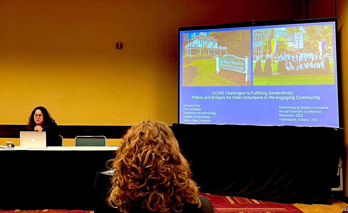 Jess Robbins-Panko (@jess_ro_) on Twitter photo Learning from <a href="/KimberlyShay/">Kimberly Shay</a> of <a href="/IOGWSU/">Gerontology @ WSU</a> <a href="/AnthroAtWayne/">Wayne State Anthropology Department</a> about older volunteers, generativity, and personhood at #GSA2022 Learning from <a href="/KimberlyShay/">Kimberly Shay</a> of <a href="/IOGWSU/">Gerontology @ WSU</a> <a href="/AnthroAtWayne/">Wayne State Anthropology Department</a> about older volunteers, generativity, and personhood at #GSA2022