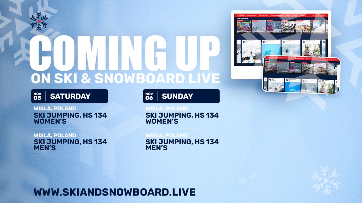 It's almost the weekend! Catch all the #FIS #skijumping action from Poland on Ski &amp; Snowboard Live! Subscribe here ➡ bit.ly/3fqYpUU