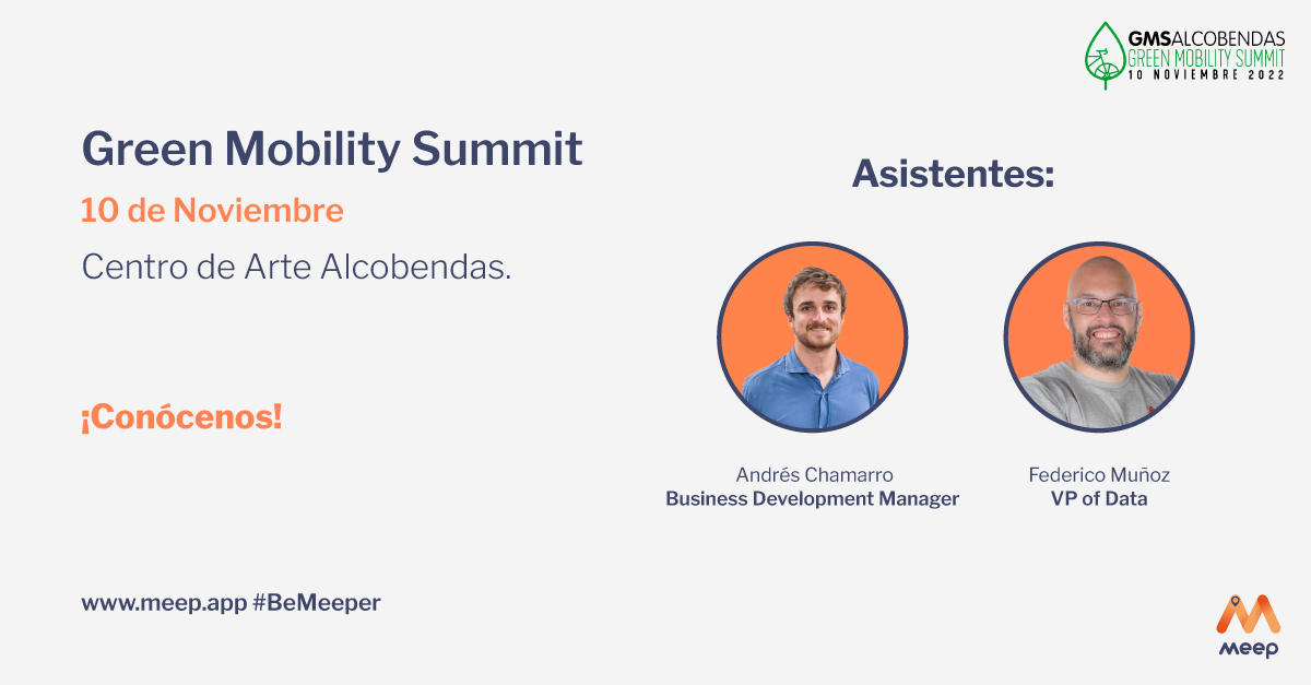 BeMeeper's tweet photo. 📣El próximo 10 de noviembre, @BeMeeper estará en el Green Mobility Summit #GMS2022, un encuentro que reunirá a numerosos actores del sector de la #movilidad para mostrar los últimos avances en la materia.
+ Info:https://t.co/ES9k5PYz3A
📝Inscripciones:https://t.co/zWzJ4nNUcT https://t.co/bl9DnB3oXK