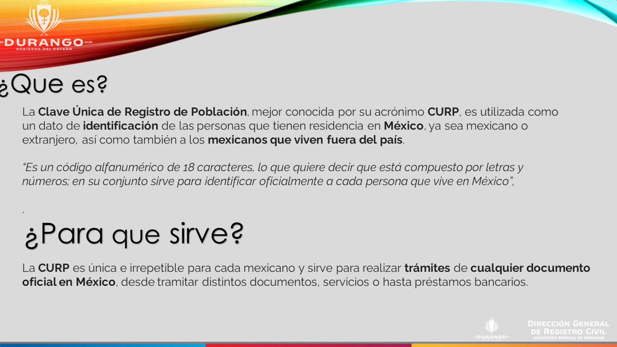 DGRCDurango's tweet photo. Sabes tu ¿que es la CURP y para que sirve? https://t.co/IvNU9hfHrz