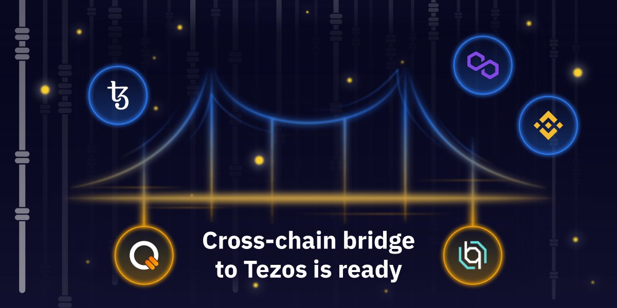 QuipuSwap's tweet photo. 1. Our team and @Allbridge_io launch a Cross-chain Bridge between #Tezos and 16 other #blockchains🥳

Use assets from other networks to participate in the Tezos #DeFi projects and popular Tezos #NFT marketplaces.

Read our blog to learn more: https://t.co/qEDnfTYiG8  #xtz, #tez https://t.co/zZVWIsEHHK