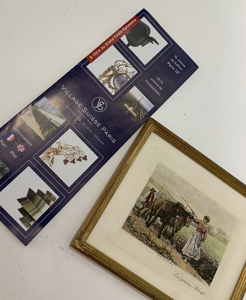 GRACEHYE1's tweet photo. Hi! I bought an antique engraving print from a neighbor's house, I pretty like it, it will hanging to the wall of dressing room ☺️ #antiquelover #ArtistOnTwitter #gallery #villagesuisseparis https://t.co/6yvWejuxc0
