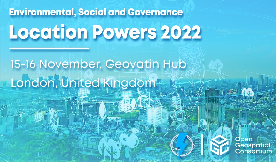 Location Powers 2022 is happening in partnership with Ordnance Survey #UK and will focus on Environment, Social, and Governance. Join us at the Geovation Hub in #London, see a wide range of speakers across UK industry and government, and register: bit.ly/3fy3Tgk #ESG