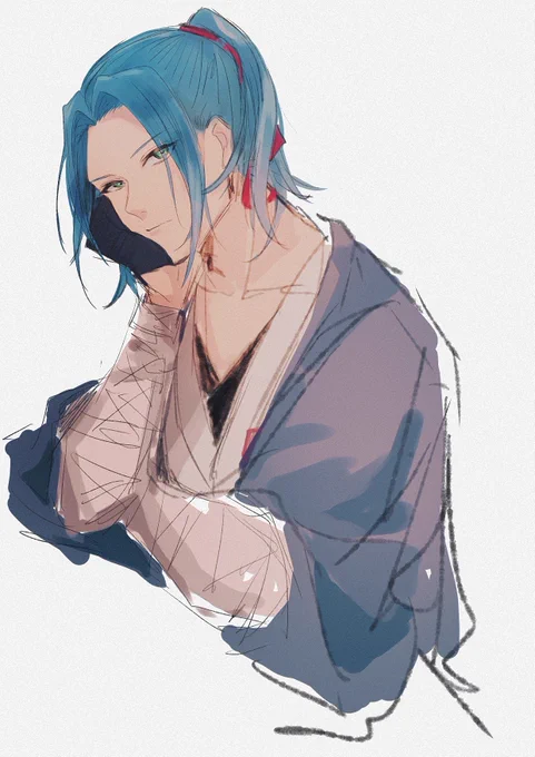 #巌流展久しぶりに配信覗いた記念のラクガキ…びっくりしながら描いてたものです 