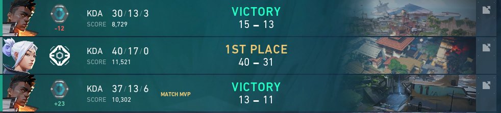 My bad je pense pour la dernière game mdr ( -12 )