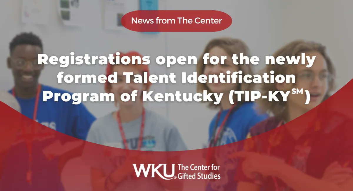 GiftedStudies's tweet photo. The Center for Gifted Studies at Western Kentucky University is now accepting registrations for the newly formed Talent Identification Program of Kentucky.
#gtchat #giftedtalented #gifted #abovelevel #ACT
Read More: https://t.co/rEg8RvF80T https://t.co/k4bjmgqs9A