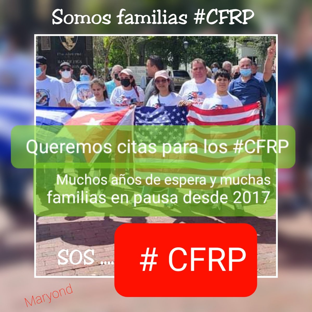 maryond2's tweet photo. Mr.Presidente @POTUS la familia en Reunificación Familiar #CFRP no entiende porque tanta lentitud porque no citan a todos los casos aprobados, ya es demasiado tiempo por favor , queremos nuestras citas primero octubre y ahora enero 2023 hasta cuando @USEmbCuba @AliMayorkas https://t.co/qAKWCaB3xi