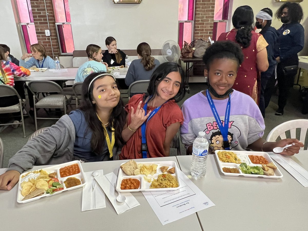 RDJ Ambassadors enjoying Indian food for lunch at the Sri Balaji Temple of Great Lakes. #WBSD #OnlyWB