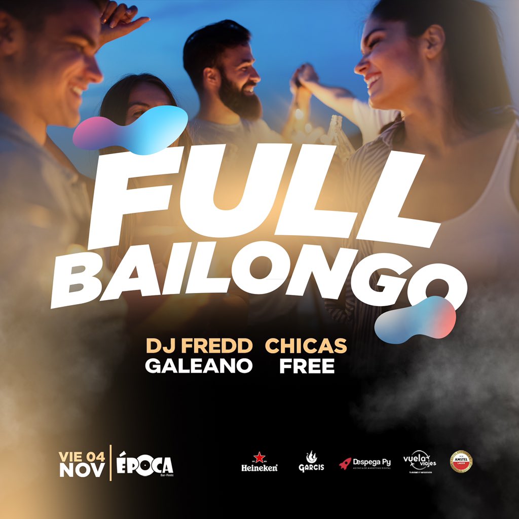 EpocaShowBar's tweet photo. Mañana viernes se viene full bailongo con dj Fredd Galeano y lo mejor de la cumbia, retroton, cuarteto y mas 🎧💥
• Chicas FREE 👱🏻‍♀️
• 3x2 de Asmtel 3/4 🍻

📲 Info &amp; reservas al 0983305911 https://t.co/0bSP4Cog07