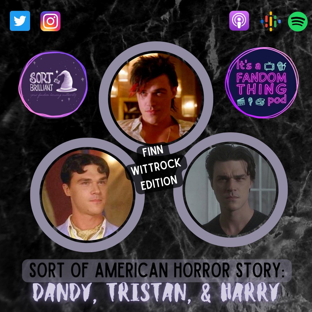 SOB_pod's tweet photo. Our @FinnWittrock-central extravaganza continues with @fandomthingpod — so don’t let the masses lie to you about spooky season being over. 

SPOOKY IS A STATE OF MIND! #AHS fans, we know this.

Check it out 👇

#DandyMott
#TristanDuffy
#HarryGardner

🔪 https://t.co/NTNhJ5jSR4 🔪 https://t.co/XYN0J2tvAq