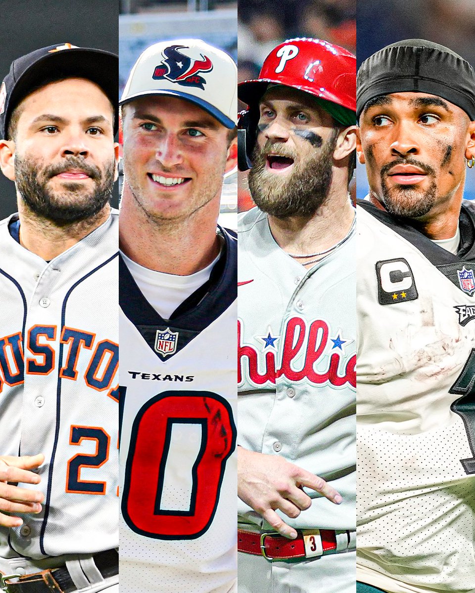 ➢ Astros at Phillies (MLB) ➢ Eagles at Texans (NFL) A Thursday night showdown between Houston and Philadelphia 🏙️