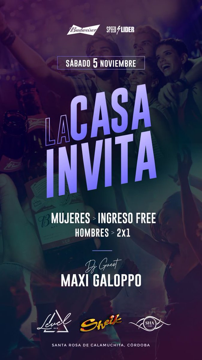 Sábado Mujeres FREE toda la noche y hombres 2x1 🔥
