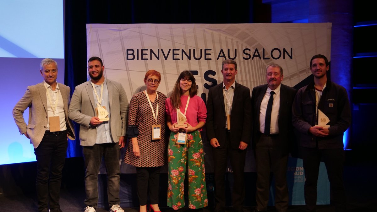 [TROPHÉES]

🏆​ Félicitations aux 4 lauréats de la première édition des trophées du salon de l'économie d'avenir !

IMAGINÉON, AQUAPOUSS, Hyperion Sécurité, LES ENVIRONNEURS

Merci pour votre engagement en faveur et l'économie sociale et solidaire !

@ESSenPACA
