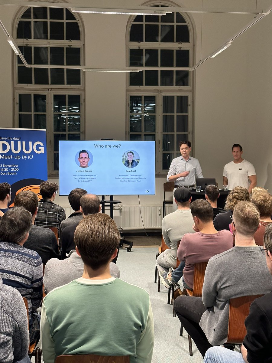 Dutch Umbraco User Group (@duugnl) on Twitter photo First session by Sem Snel en <a href="/j_breuer/">Jeroen Breuer</a> of @iodigital_com about “Umbraco Headless” 😎
#umbraco #headless #heartcore #meetup #community #duug First session by Sem Snel en <a href="/j_breuer/">Jeroen Breuer</a> of @iodigital_com about “Umbraco Headless” 😎
#umbraco #headless #heartcore #meetup #community #duug