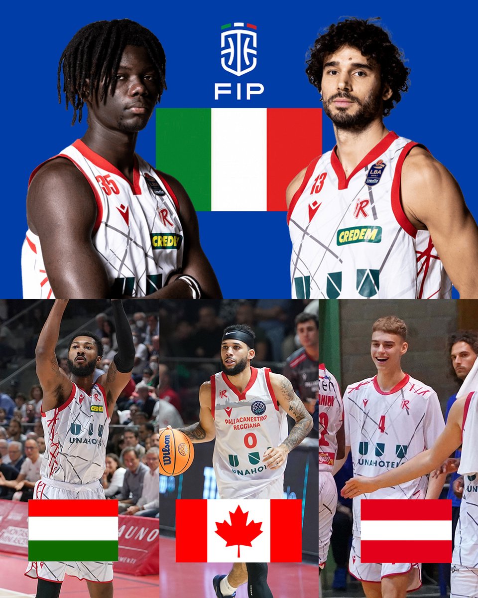 Biancorossi in Nazionale: 

🇮🇹 Michele Vitali e Momo Diouf (e coach Federico Fucà)
🇨🇦 Kassius Robertson
🇭🇺 Mikael Hopkins
🇦🇹 Omer Suljanovic 

#SiamolaPierre