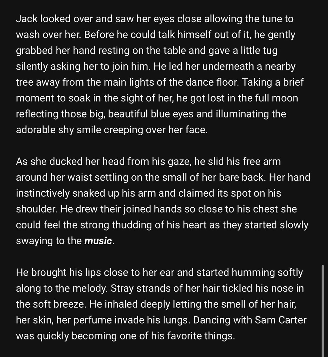 just_plain_mels's tweet photo. There were a couple of choices from my current wedding WIP but decided to go with this one! Hopefully it’ll be done soon 🤞🏽🤞🏽🤞🏽

#Stargate #fanfic #samjack https://t.co/qH9yd8rsSr