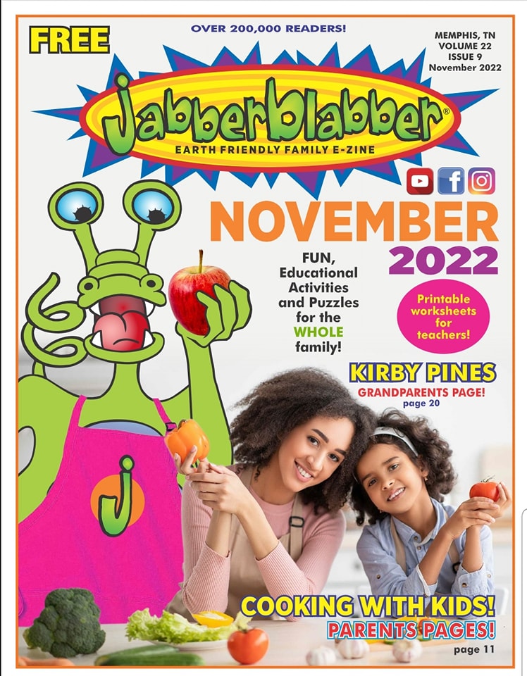 Jabberblabber is cooking with kids this month! Sign up to receive your free monthly download of <a href="/Jabberblabber/">Jabberblabber</a> You'll get an email when the new edition is available. Thanks, Jabberblabber, for supporting kids and families!