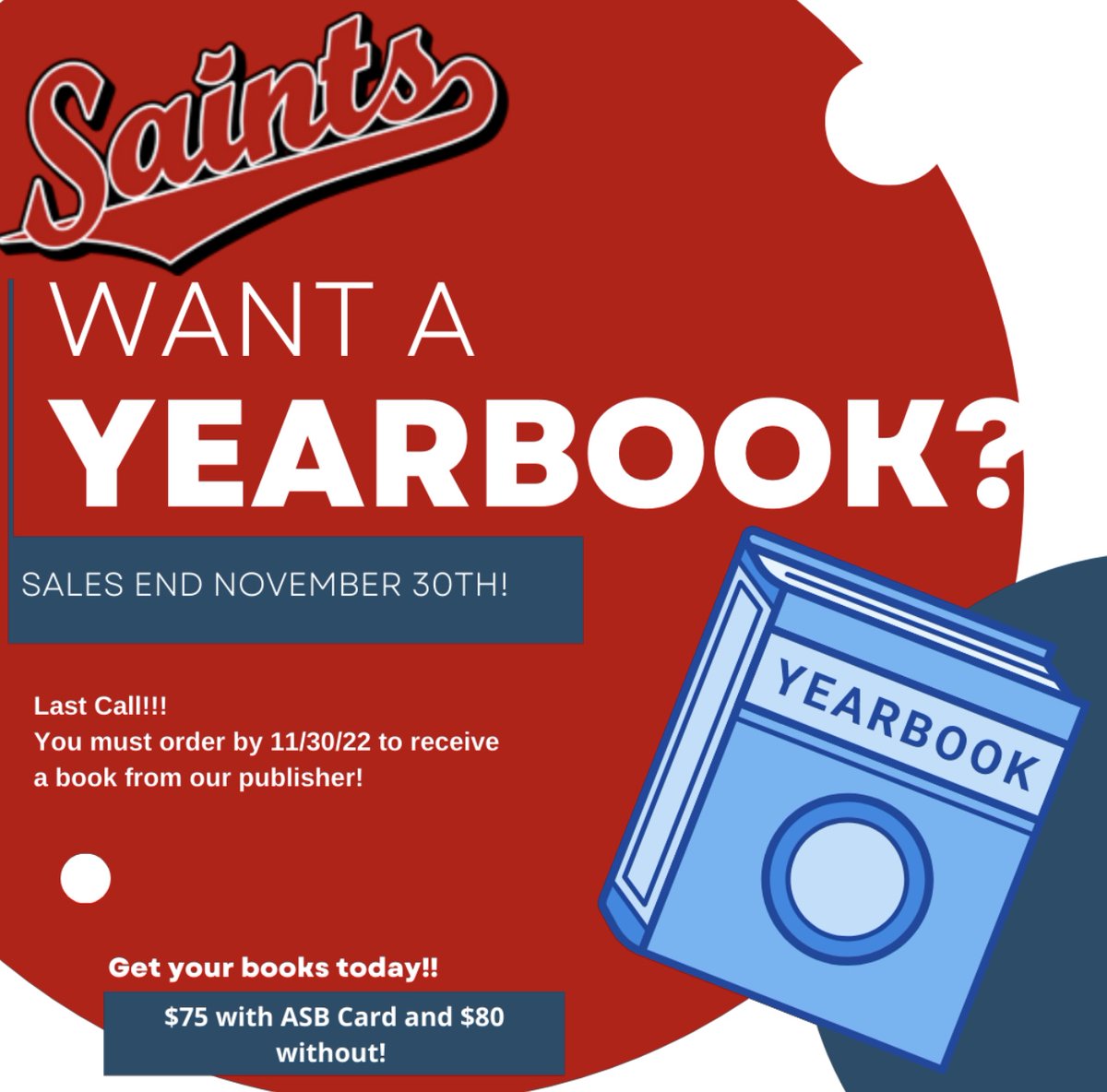 LAST CALL SAINTS❗️Get your yearbook📕 #OnceASaintAlwaysASaint