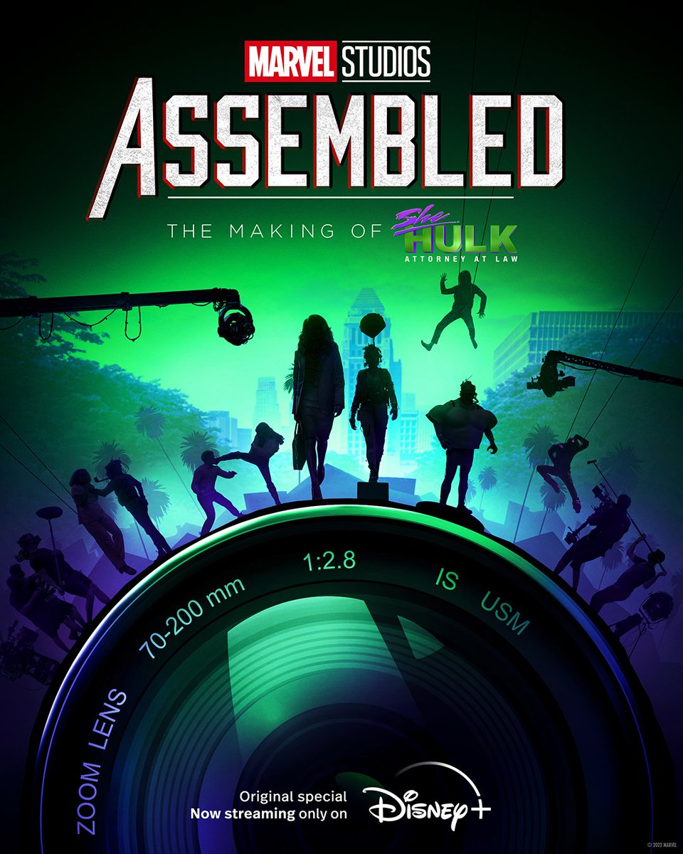 Os mimos chegaram! Assembled: The making of #SheHulk já esta disponivel na Disney+.