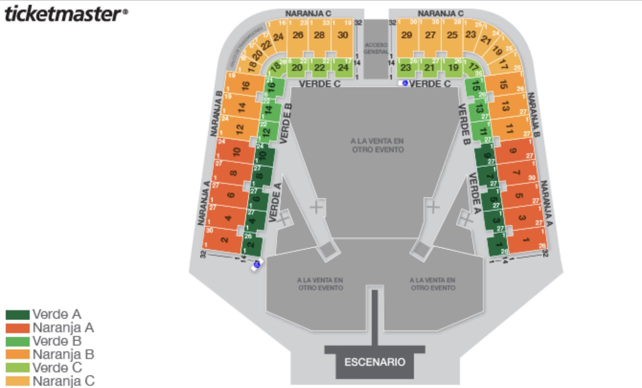 皿 on Twitter "Mapa Billie Eilish Foro Sol CDMX y Arena V.F.G