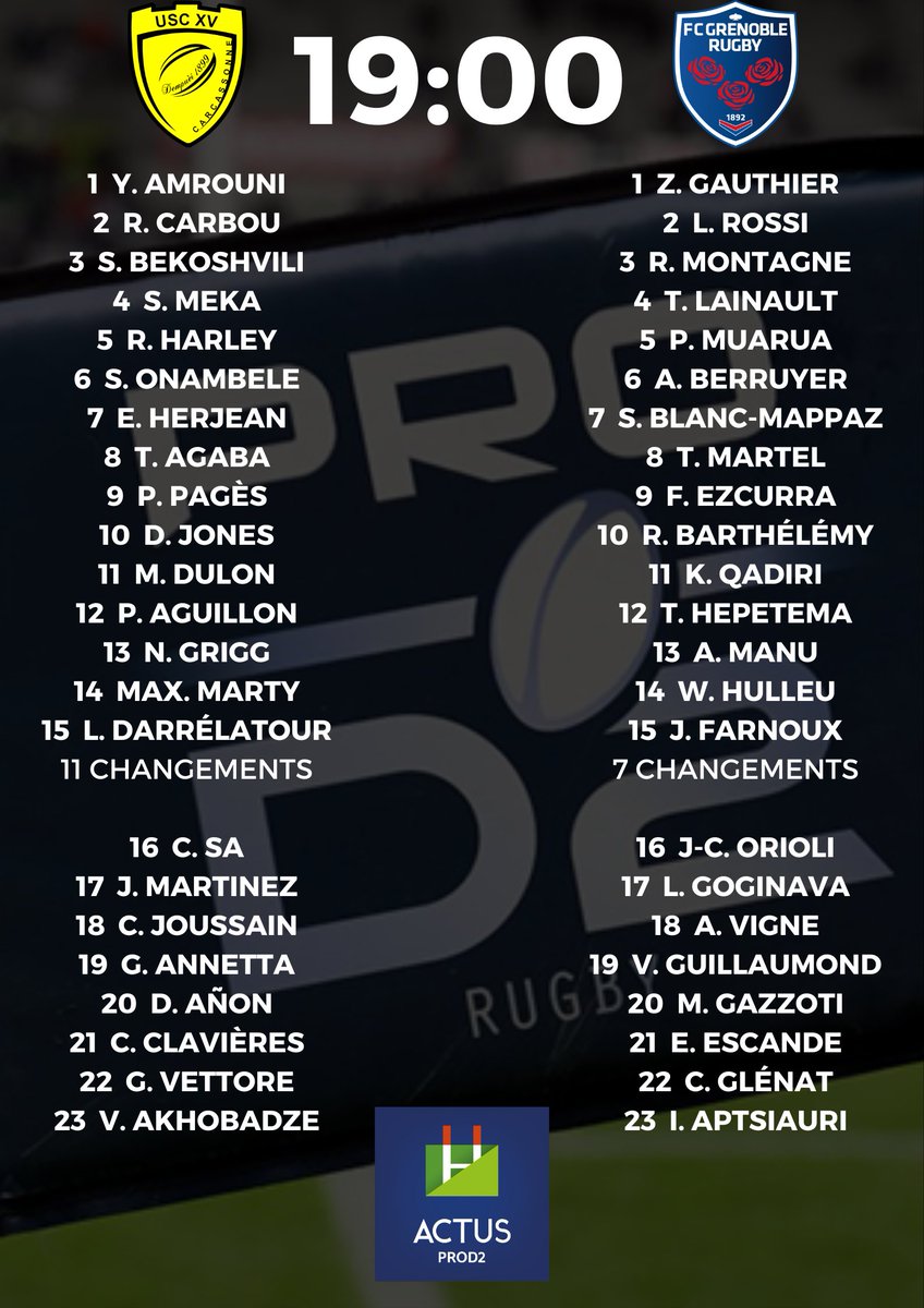 ActusProD2's tweet photo. #ProD2 - Les compositions pour les sept rencontres du vendredi soir ! #USCFCG #ASBHPR #SMRCR #USMRCME https://t.co/40ky5uGKkw
