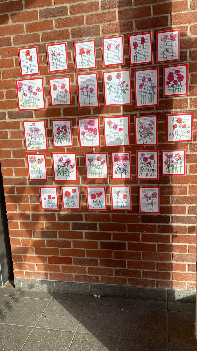 Remembrance work from some of our pupils on display at Fleet Station #remembrance #ccjs #lestweforget