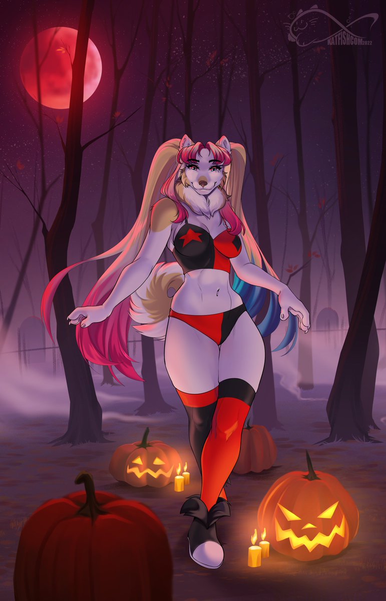 Halloween costumes by <a href="/ComKatfish/">KatfishCom</a> ! I love them very much. Thank you for the work. #furryart
