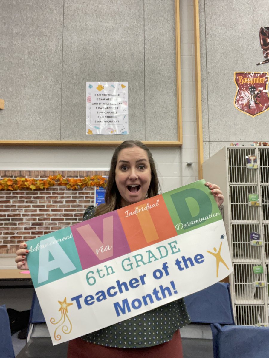 MsHardyParty's tweet photo. Honored to be named the @sjmsavid 6th Grade Teacher of the Month! https://t.co/4nzbakz8L1