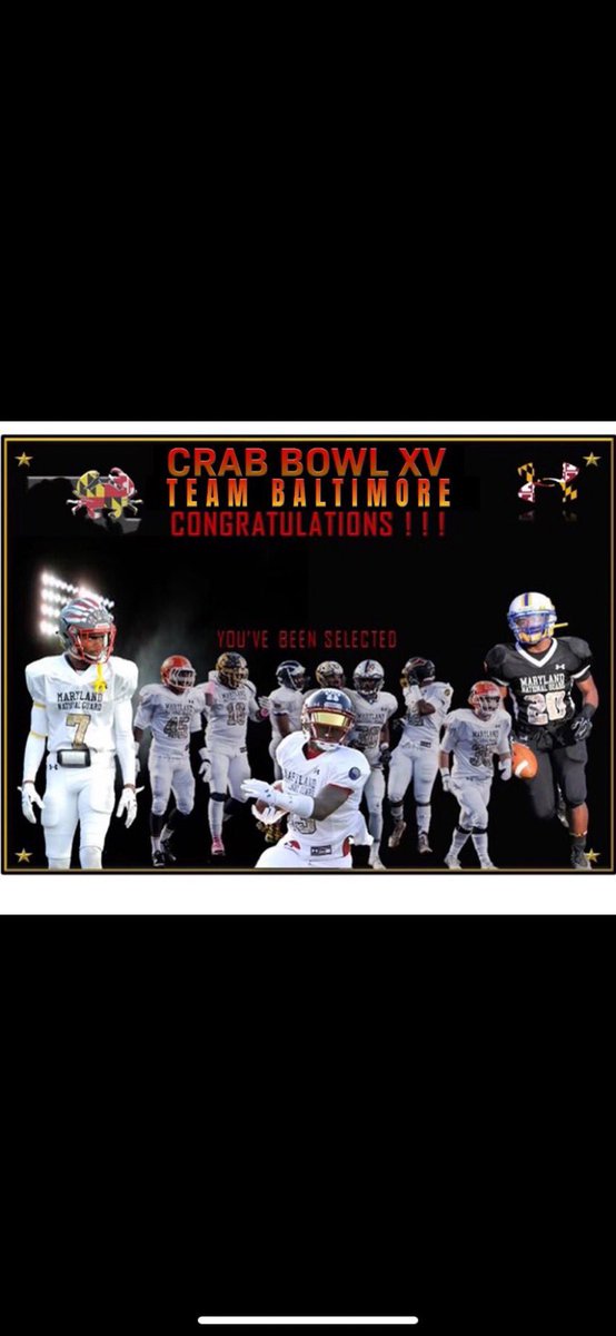 D1Kyren's tweet photo. I appreciate all my coach’s for the journey we had as a family and proud to say I was selected for the  @Crabbowl #greenstreet #baltimorerecruit https://t.co/rbBacfXhq9