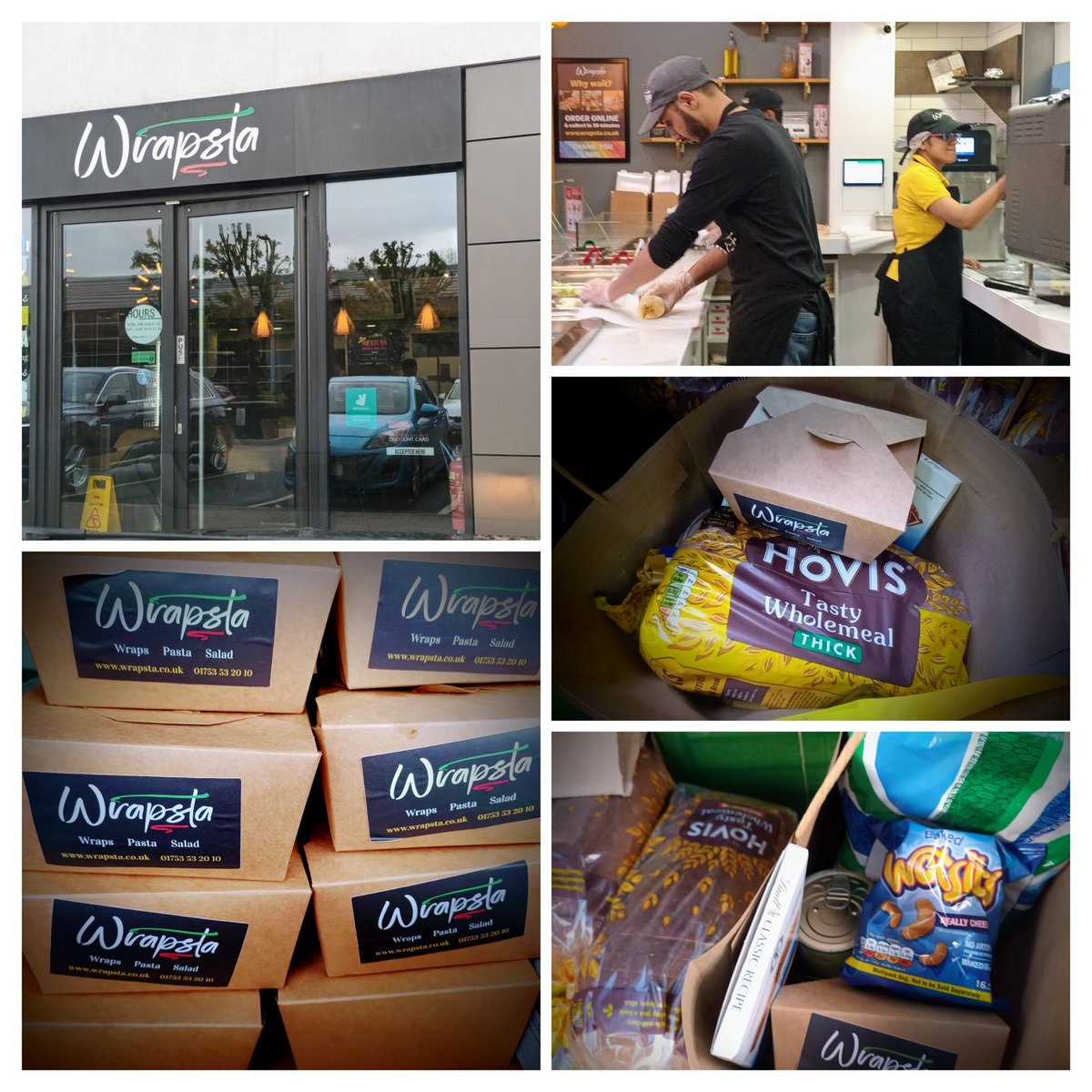 Thursday lunchtime <a href="/SloughOutreach/">Slough Outreach💙</a> 
Hot meals kindly donated by <a href="/wrapsta/">Wrapsta</a> #WrapstaDay 

#supportingcommunity 
#CostOfLivingHelp