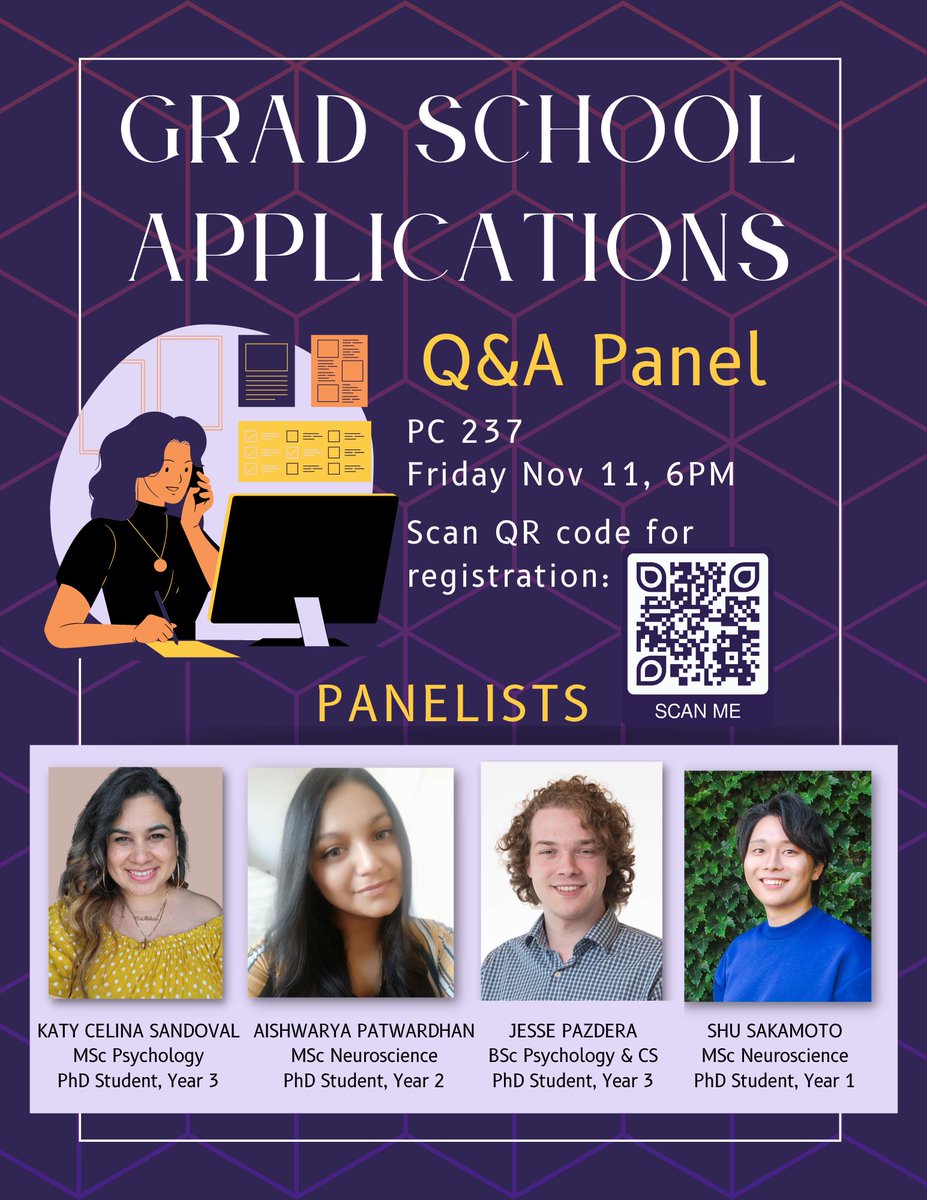 Aishwarya Patwardhan (@ash_neuro) on Twitter photo Graduate school applications can be stressful. The rules are ever-changing and the process can be overwhelming. We are here to help!
Join us for a brief presentation followed by a Q&A session with current graduate students <a href="/McMasterPNB/">McMaster PNB Department</a> Graduate school applications can be stressful. The rules are ever-changing and the process can be overwhelming. We are here to help!
Join us for a brief presentation followed by a Q&A session with current graduate students <a href="/McMasterPNB/">McMaster PNB Department</a>