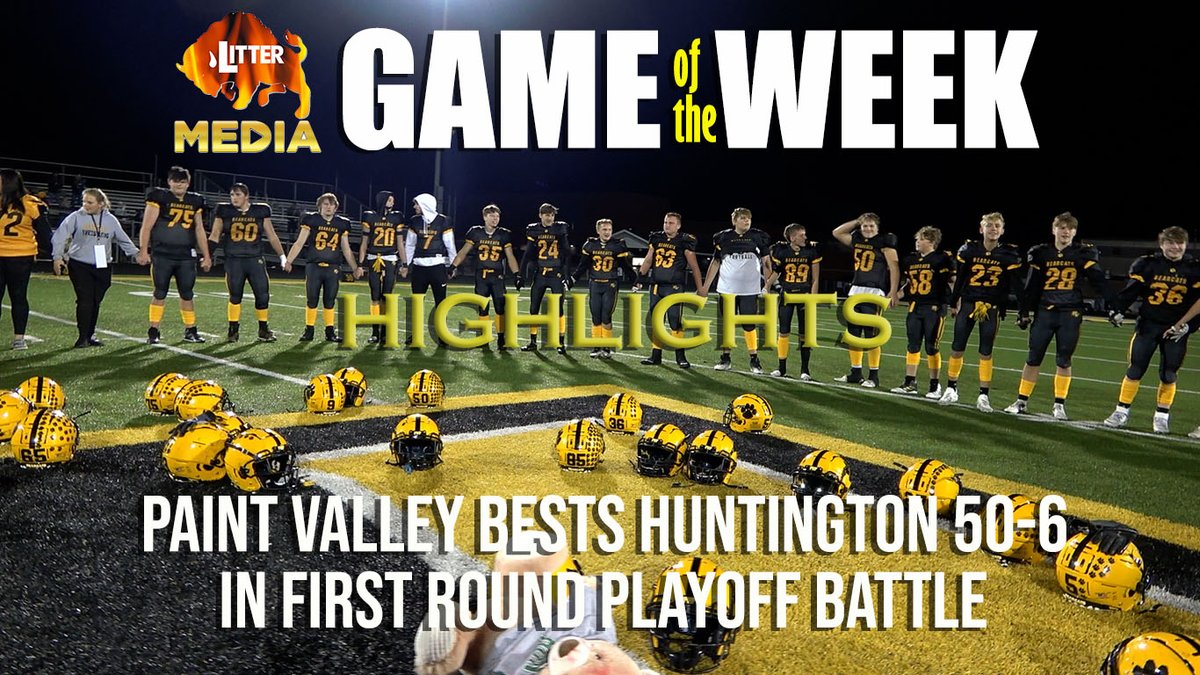 Litter Media (@litter_media) on Twitter photo NEW VIDEO from the Litter Media cameras: The featured Litter Media Game of the Week - Paint Valley’s playoff win over Huntington.
WATCH HERE: youtu.be/wkOODXfwQ1w
Video presented by McDonald's
@PVBearcatsFball <a href="/HuntsmenFball/">Huntington Huntsmen Football</a> NEW VIDEO from the Litter Media cameras: The featured Litter Media Game of the Week - Paint Valley’s playoff win over Huntington.
WATCH HERE: youtu.be/wkOODXfwQ1w
Video presented by McDonald's
@PVBearcatsFball <a href="/HuntsmenFball/">Huntington Huntsmen Football</a>