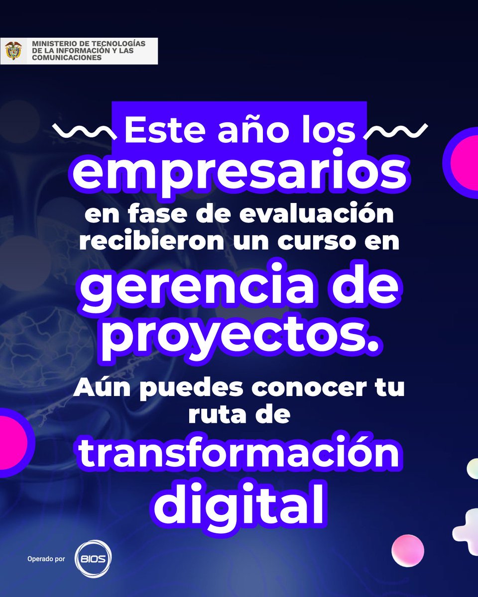 <a href="/TecDigitalcol/">TecDigital</a> no sólo impulsa las empresas con #TecnologíasAvanzadas también es un plataforma para que las mipyme formulen e implementen sus proyectos tecnológicos; este año los empresarios pudieron acceder a un curso en gerencia de proyectos para incrementar su desempeño.