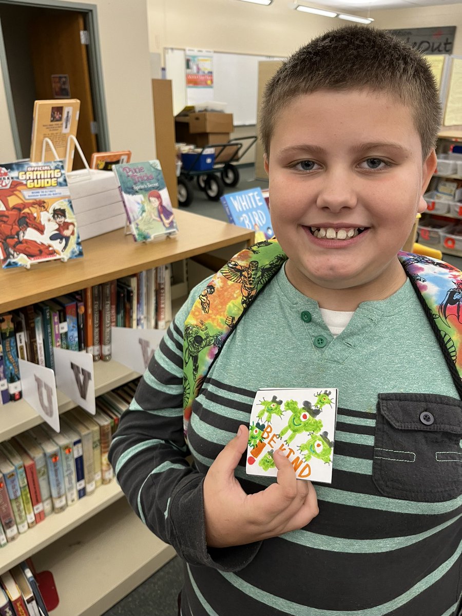 Kindness club made bookmark sleeves and hid them in random books throughout the library <a href="/HydeElem/">Hyde Elementary</a> spreading kindness one book at a time. #gowarriors #makeadifference <a href="/HydePrincipal/">Hyde Principal</a>