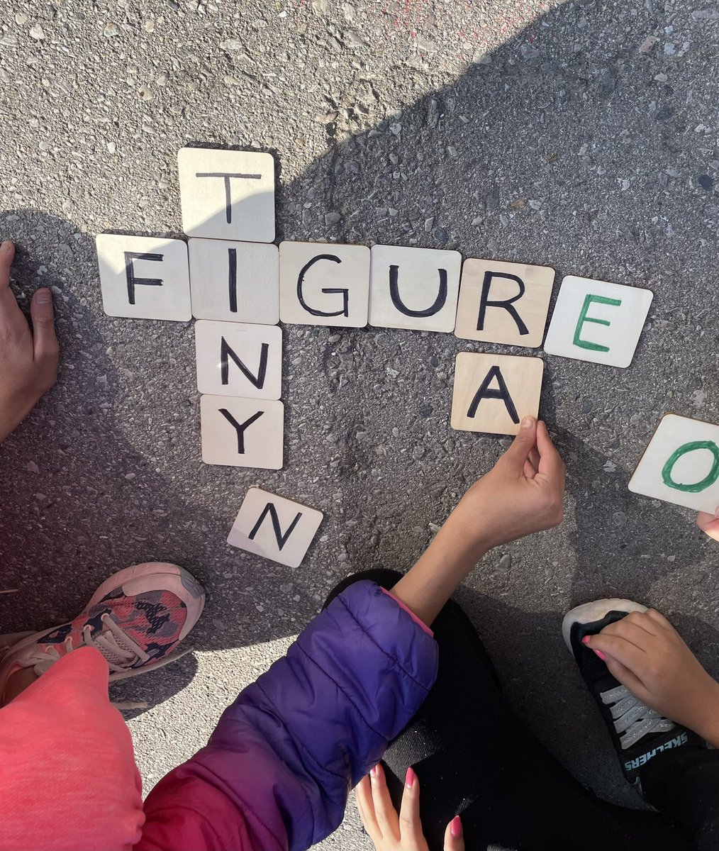Giant bananagrams game for DPA (and literacy) today!