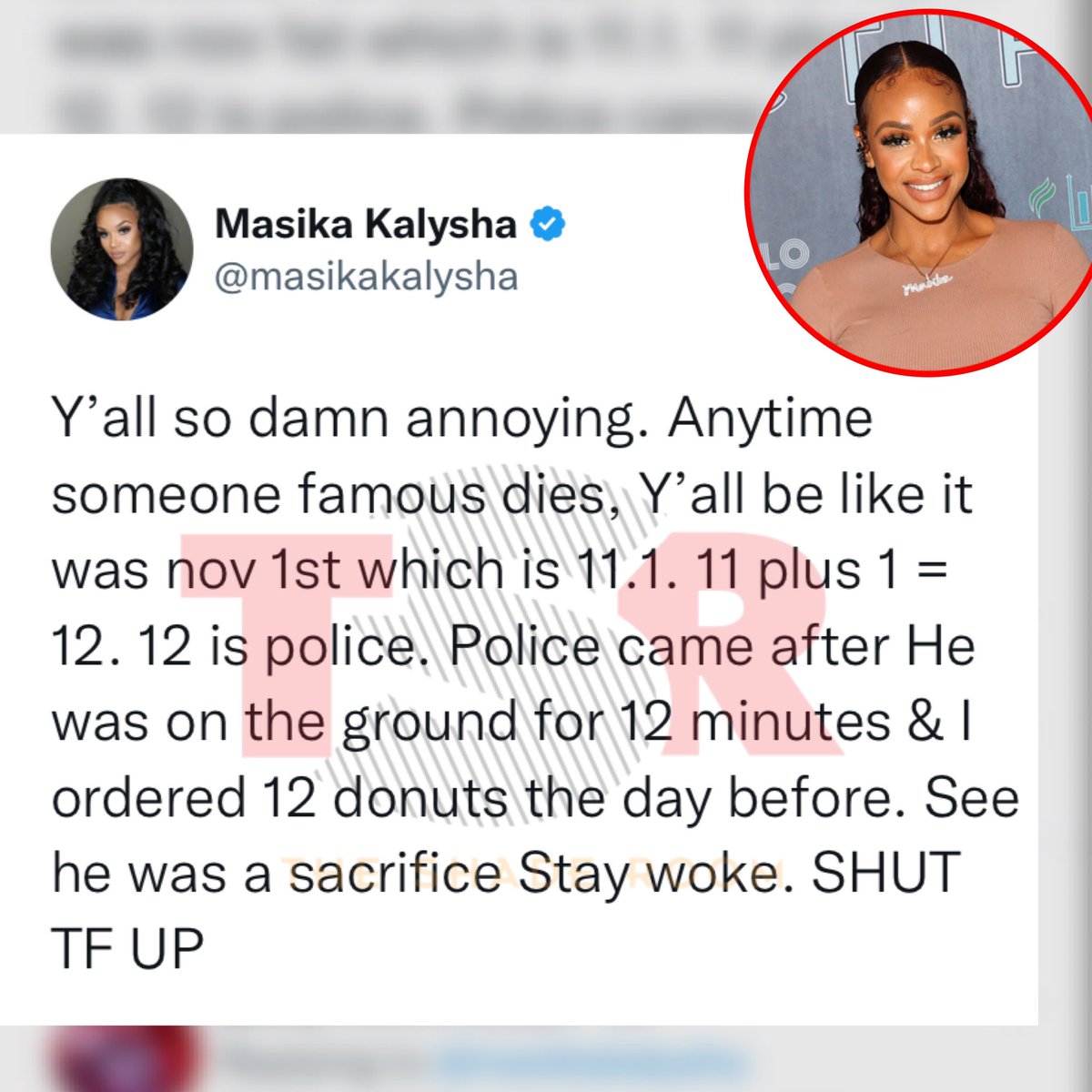 TheShadeRoom's tweet photo. Masika Kalysha shares her thoughts on social media conspiracy theorists following the death of Takeoff. 📸:(@gettyimages) https://t.co/OkQ38hBpqb