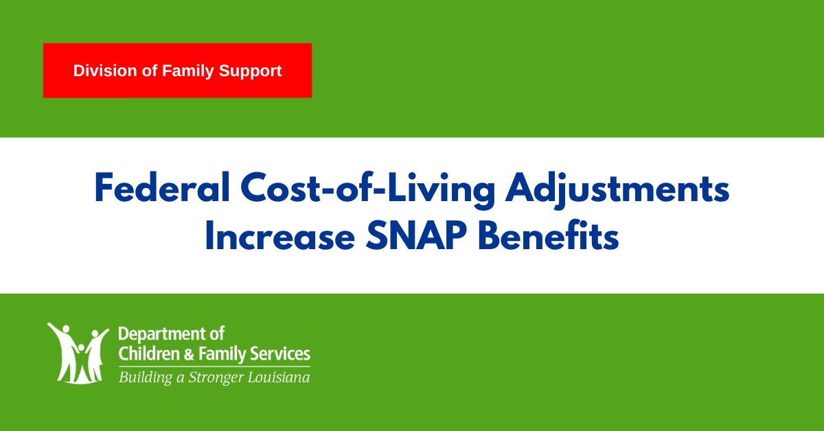 Louisiana DCFS on Twitter "SNAP recipients began seeing an increase in