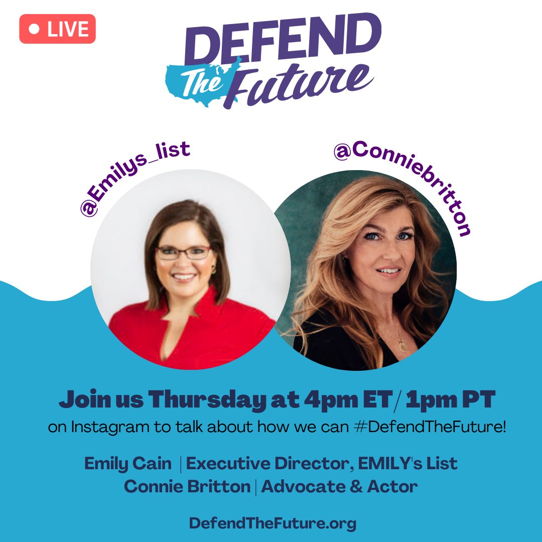 I’m very excited to chat today with Emily Cain, Executive Director of @emilyslist about the upcoming election and what we can do to #GOTV! Please join us on IG Live at 4ET/1PT today.