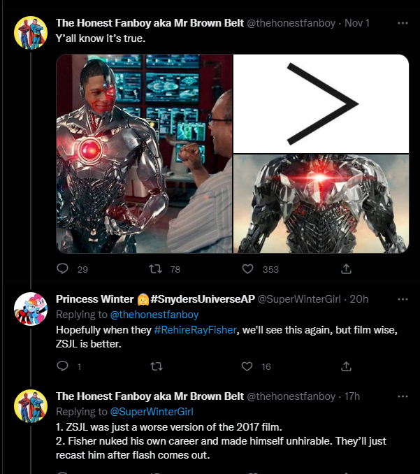 bluboy43's tweet photo. I told y'all. Most "real DC fans" prefer Josstice League. https://t.co/6x6fRoEXok